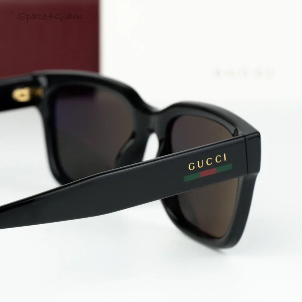 Gucci Men Sunglasses Black Grey Polarized Square GG1857S 005 NEW AUTHENTIC
